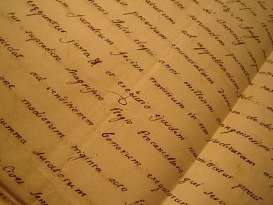 Documento manoscritto dall’archivio del paese
