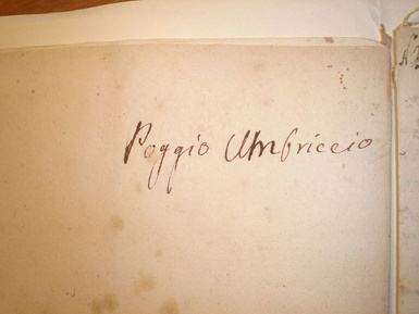 Il nome Poggio Umbricchio in un documento storico