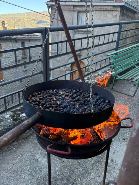 Castagne sul fuoco: il calore della festa