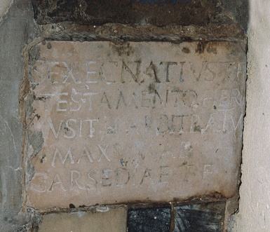 Iscrizione nella muratura